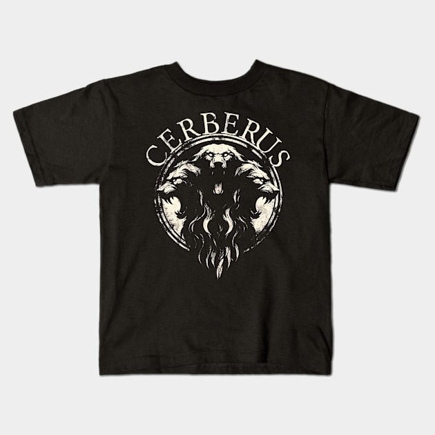 Cerberus: 3-Headed Threat Kids T-Shirt by MetalByte